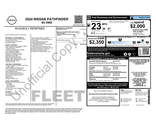 Used 2024 Pearl White Nissan SV image 33