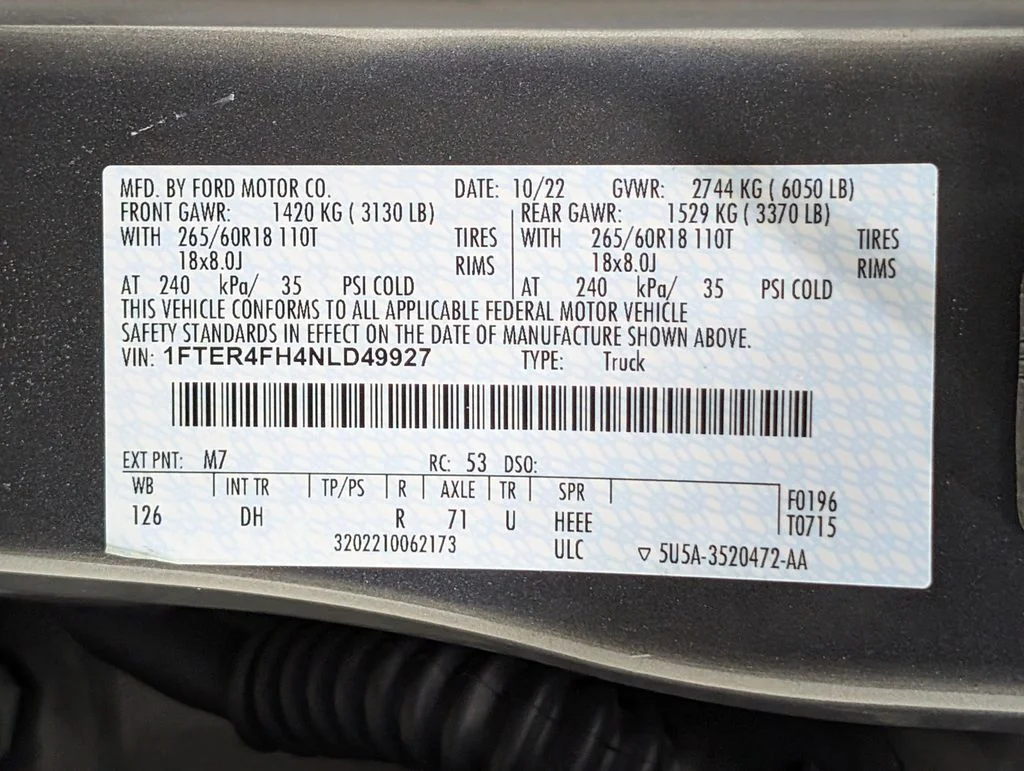 Certified Used 2022 Carbonized Gray Metallic Ford Lariat image 23