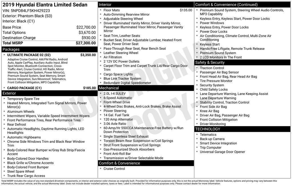 Used 2019 Black Hyundai Limited image 31