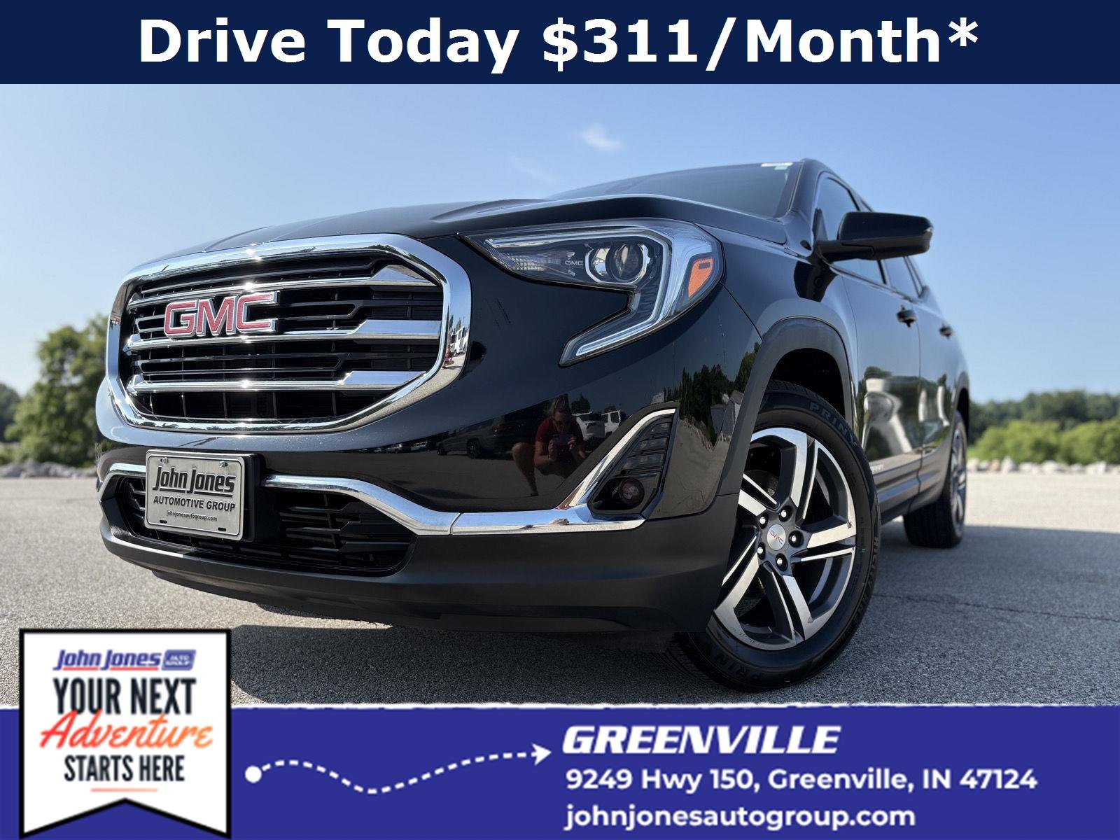 Used 2020 Ebony Twilight Metallic GMC SLT image 1
