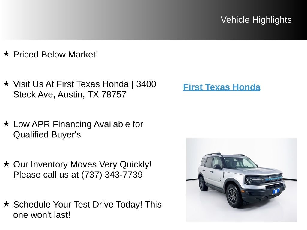 Used 2021 Silver Metallic Ford Big Bend image 9