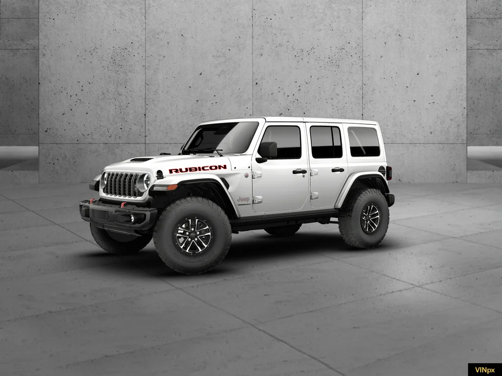 New 2026 Bright White Clear-Coat Exterior Paint Jeep Rubicon X image 1