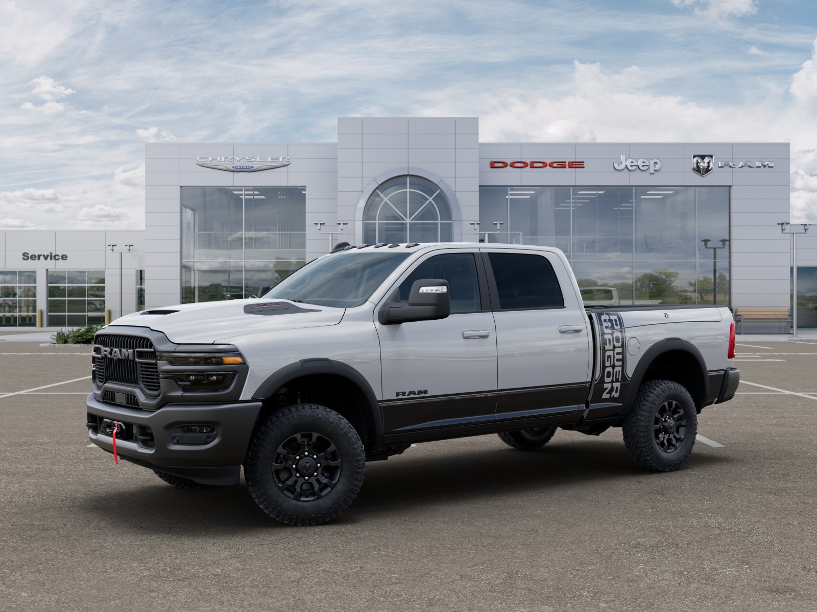New 2025 Bright White Clear-Coat Exterior Paint RAM Power Wagon image 48