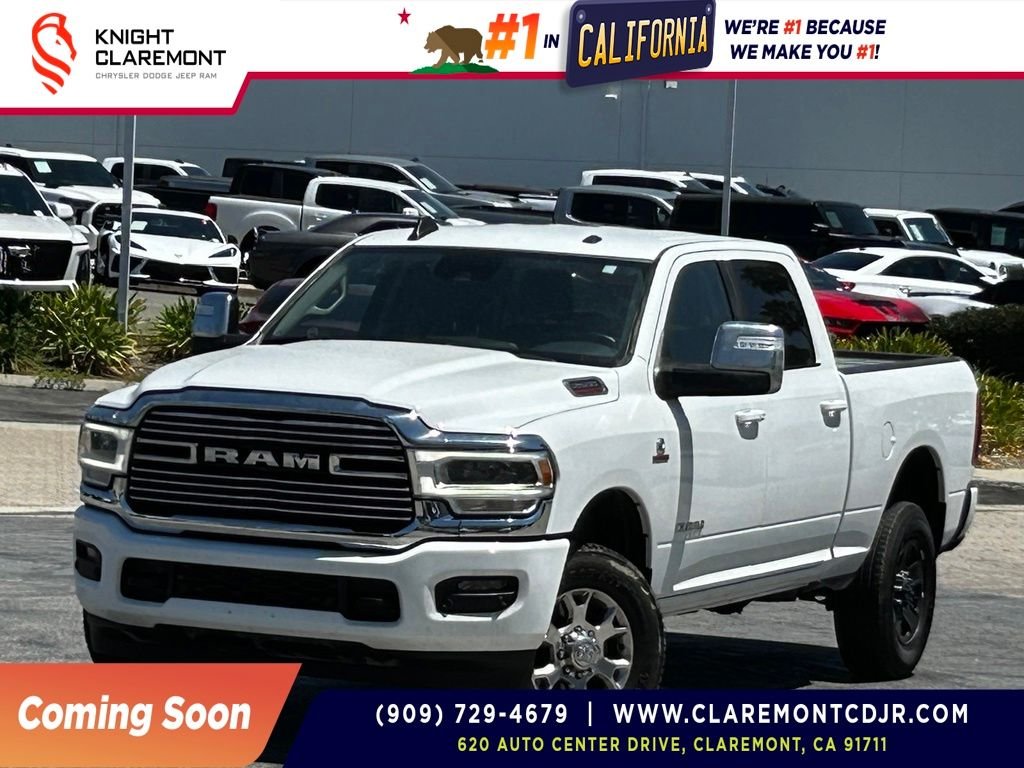 Used 2024 Bright White Clearcoat Ram Laramie image 1