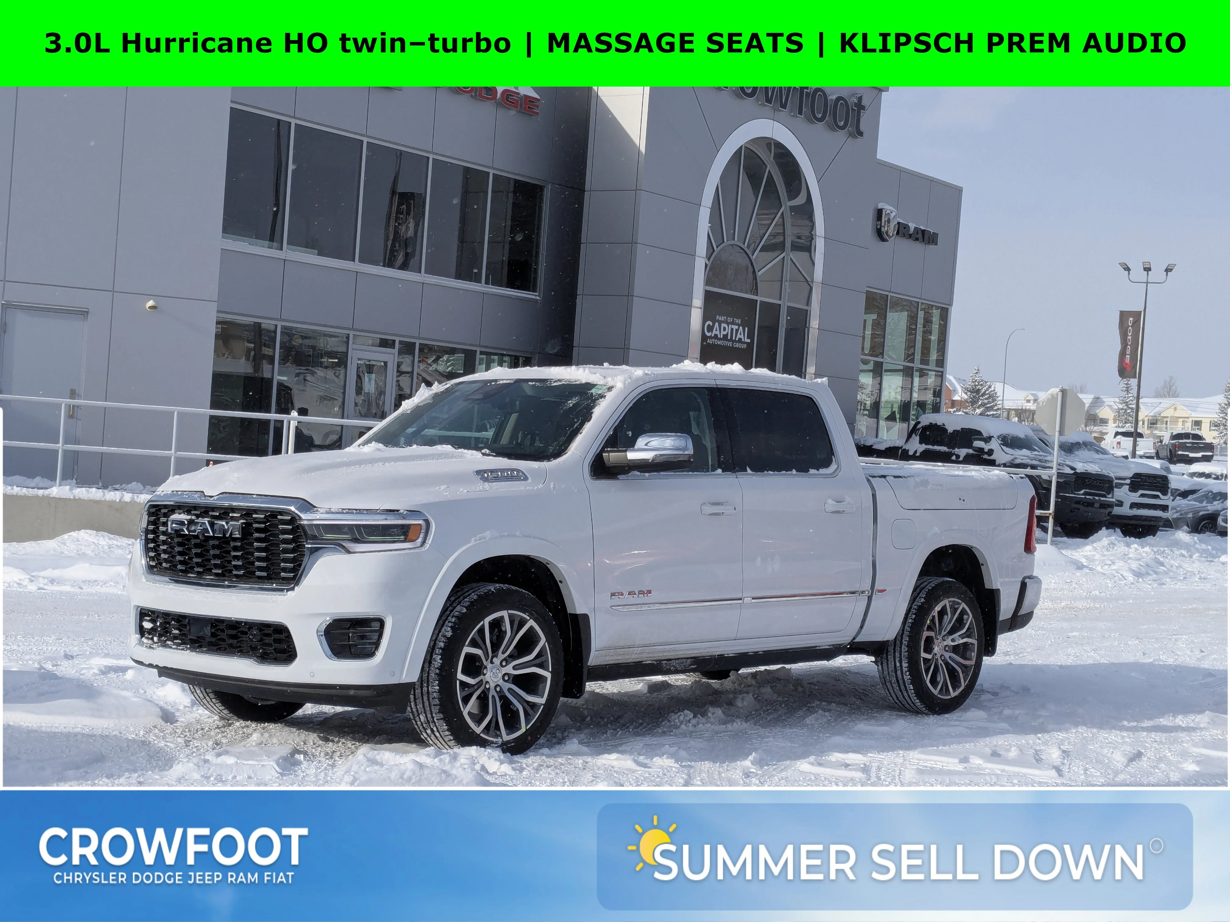 New 2026 White RAM Tungsten - - Hurricane HO Turbo - Multi-Function Tailgate - Prem Lthr - Trailer Brake - 8-Spd Auto image 1