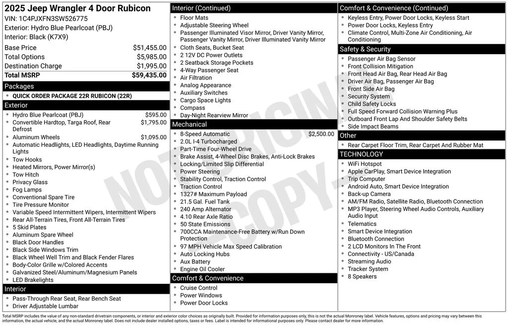 Used 2025 Blue Jeep Rubicon image 30
