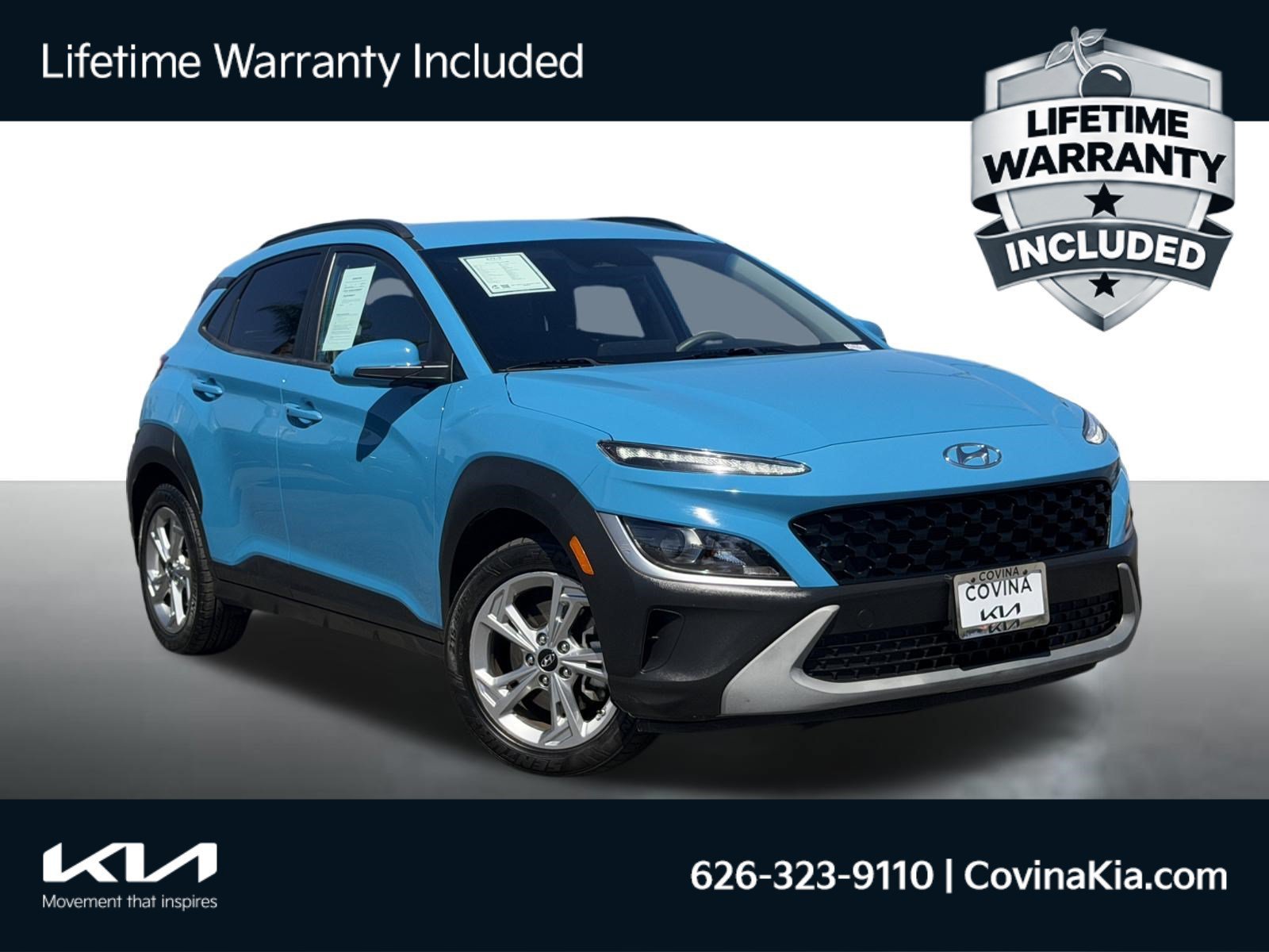 Used 2022 Hyundai Kona SEL with VIN KM8K6CAB1NU912964 for sale in Covina, CA