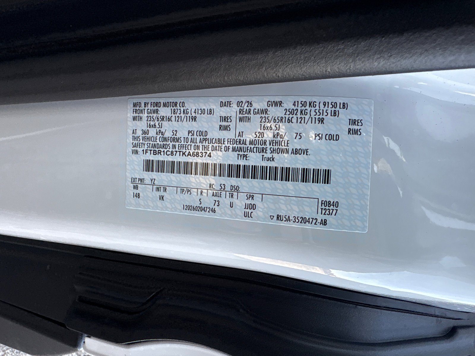 New 2026 Oxford White Ford Cargo Van image 24