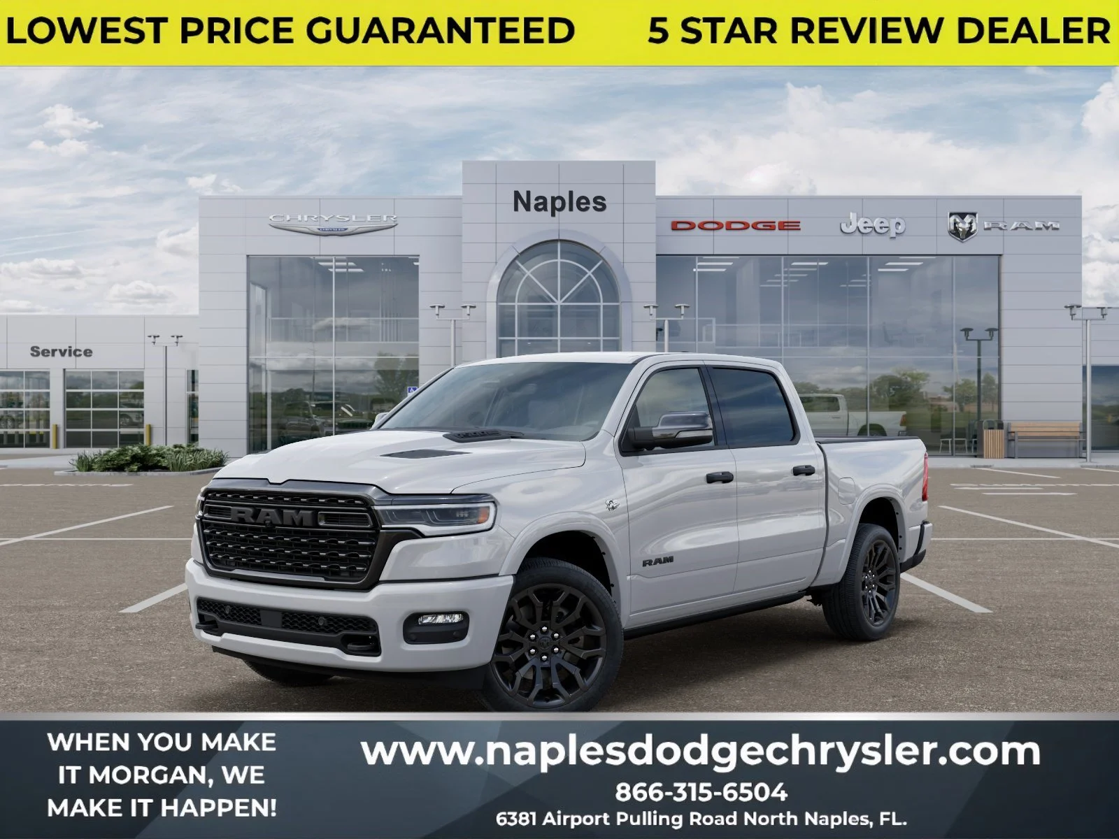 New 2026 Bright White Clear-Coat Exterior Paint RAM Limited image 1