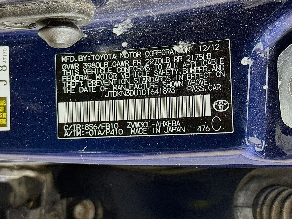 Used 2013 Nautical Blue Metallic Toyota Two image 29