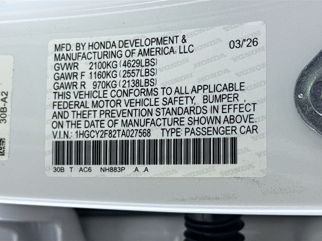New 2026 Platinum White Pearl Honda Touring image 33