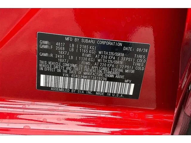 New 2026 LITHIUM RED PEARL Subaru Limited image 27
