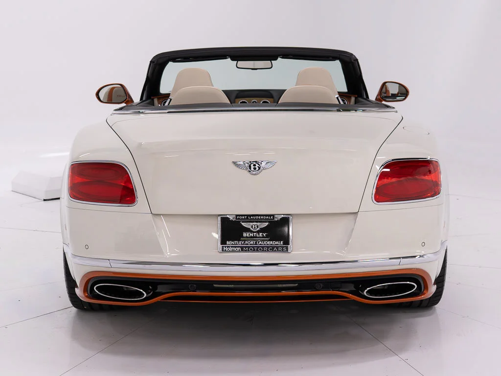 Certified Used 2017 Orange Flame over Ghost White by Mulliner PCG Bentley W12 Convertible image 4