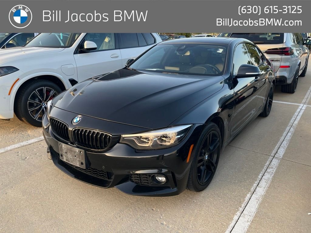 Used 2019 Black Sapphire Metallic BMW 440i Gran Coupe image 1