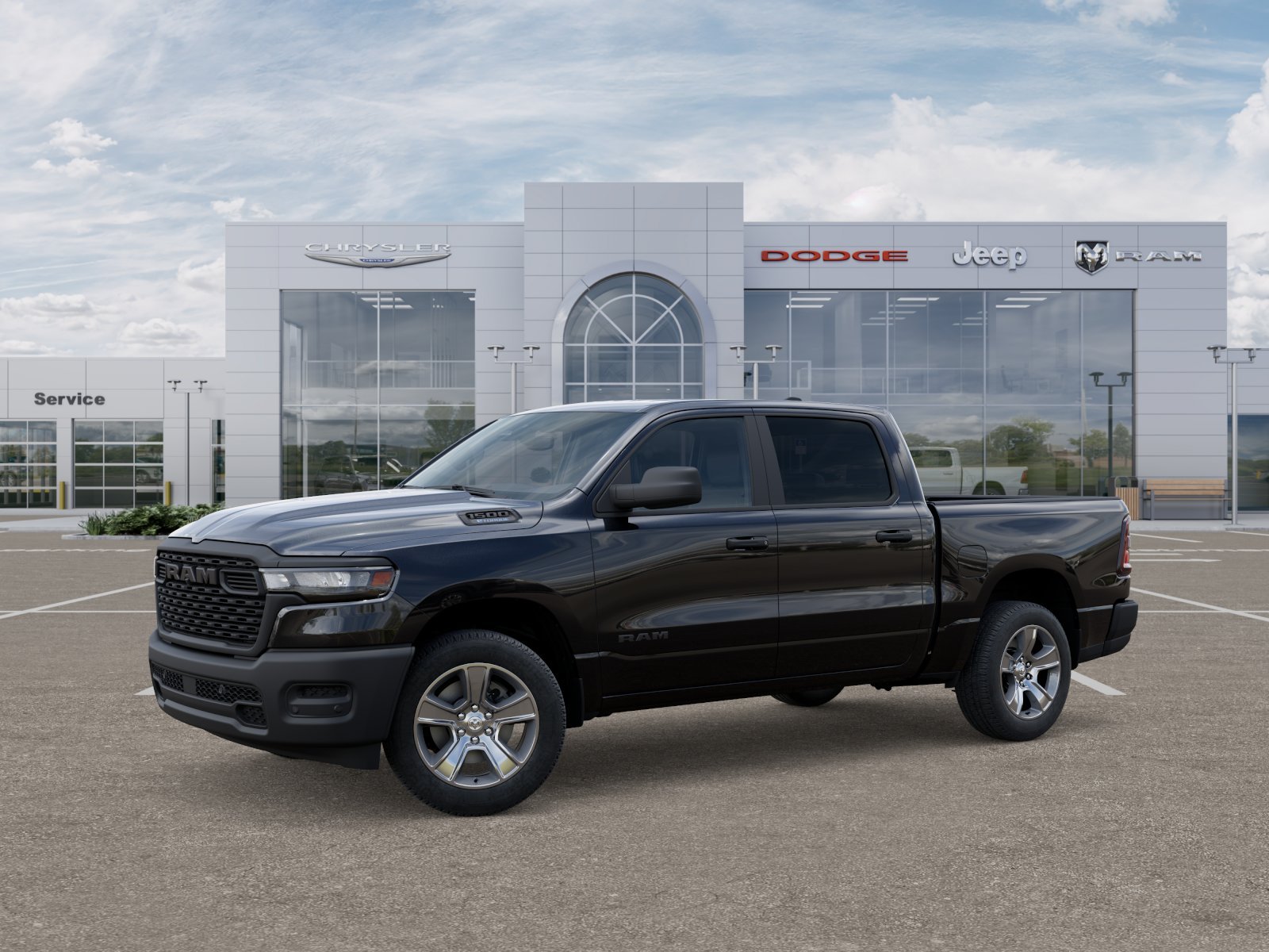 New 2025 Diamond Black Crystal Pearl-Coat Exterior Paint RAM Tradesman image 28