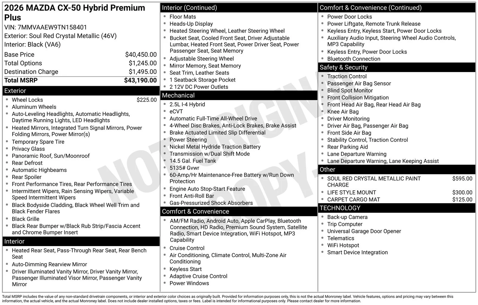 New 2026 Soul Red Crystal Metallic Mazda Premium Plus image 4