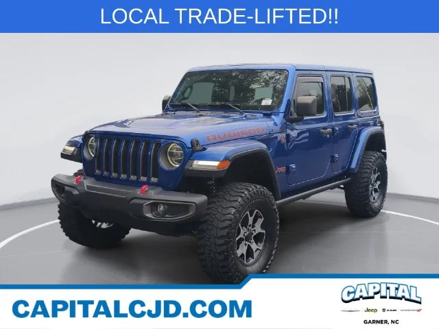 Used 2019 Blue Jeep Unlimited Rubicon image 1