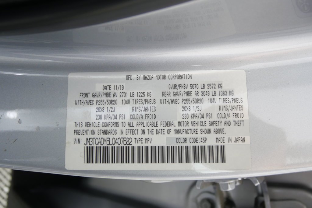 Used 2020 Sonic Silver Metallic Mazda Grand Touring image 32