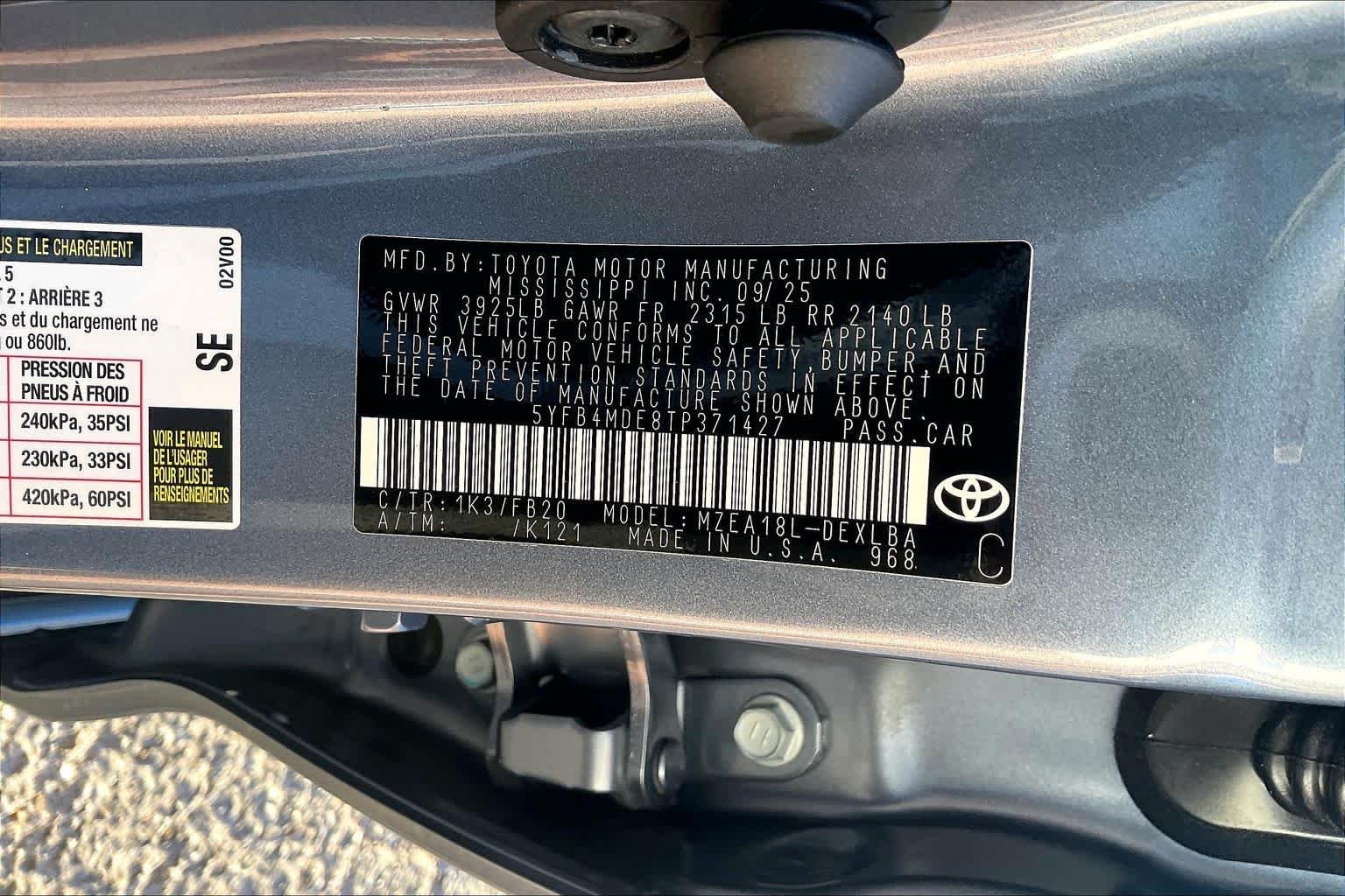 Used 2026 Celestite Toyota LE image 34