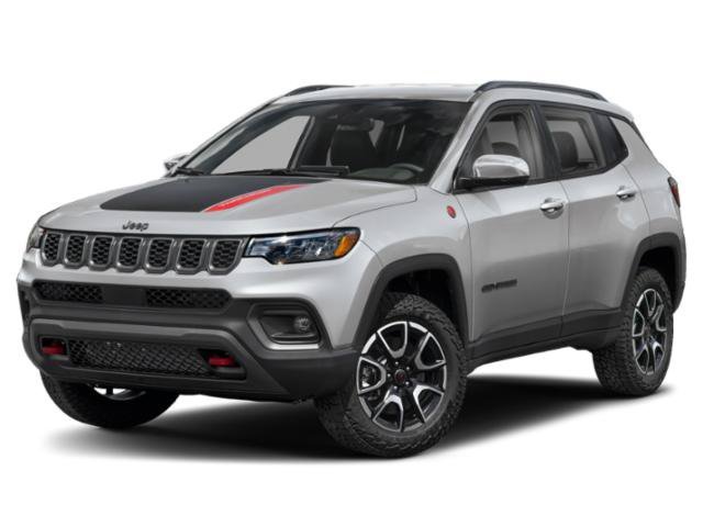 Used 2025 Bright White Clearcoat Jeep Trailhawk image 1