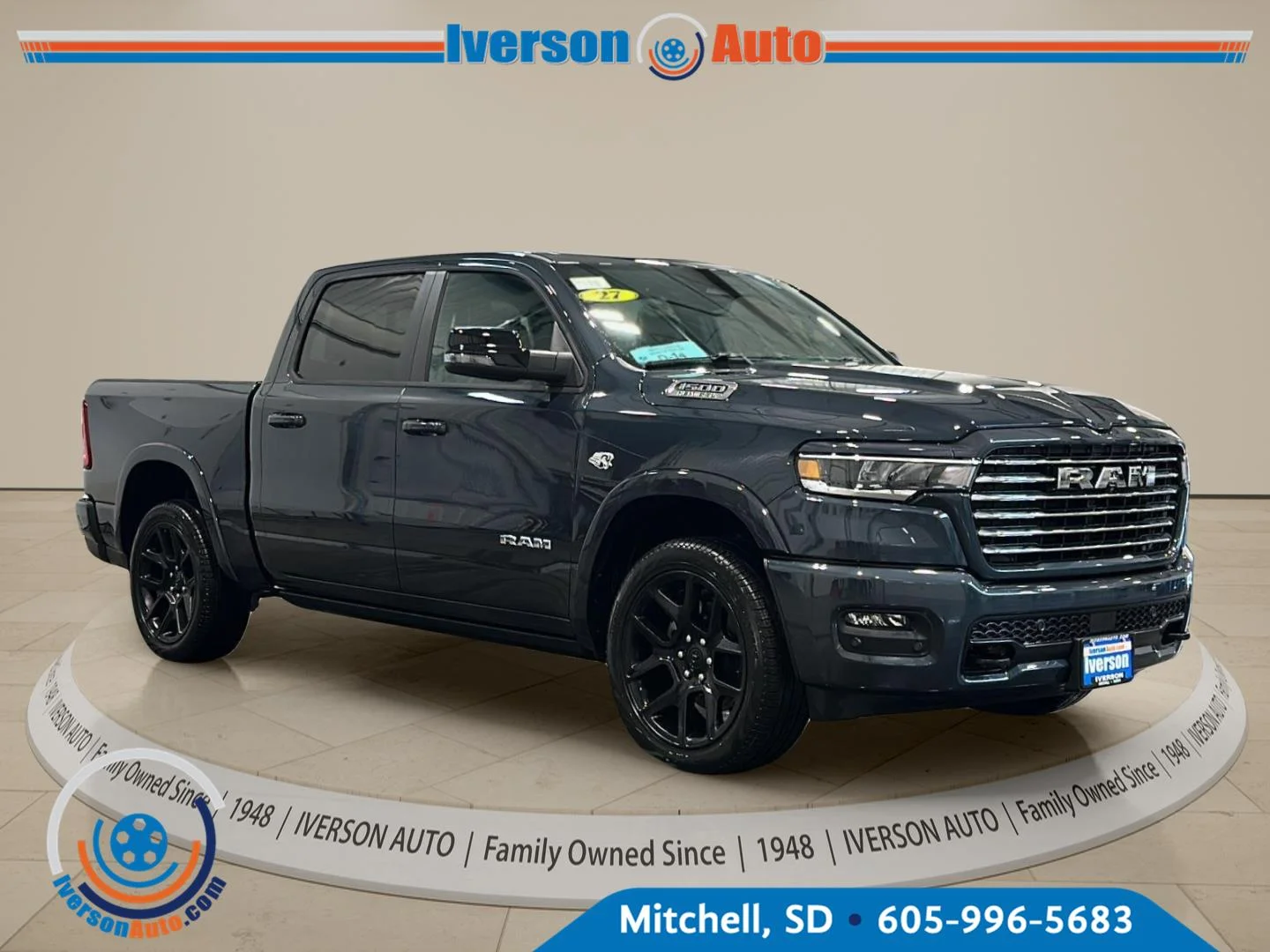 New 2027 Forged Blue Metallic Exterior Paint RAM Laramie image 1