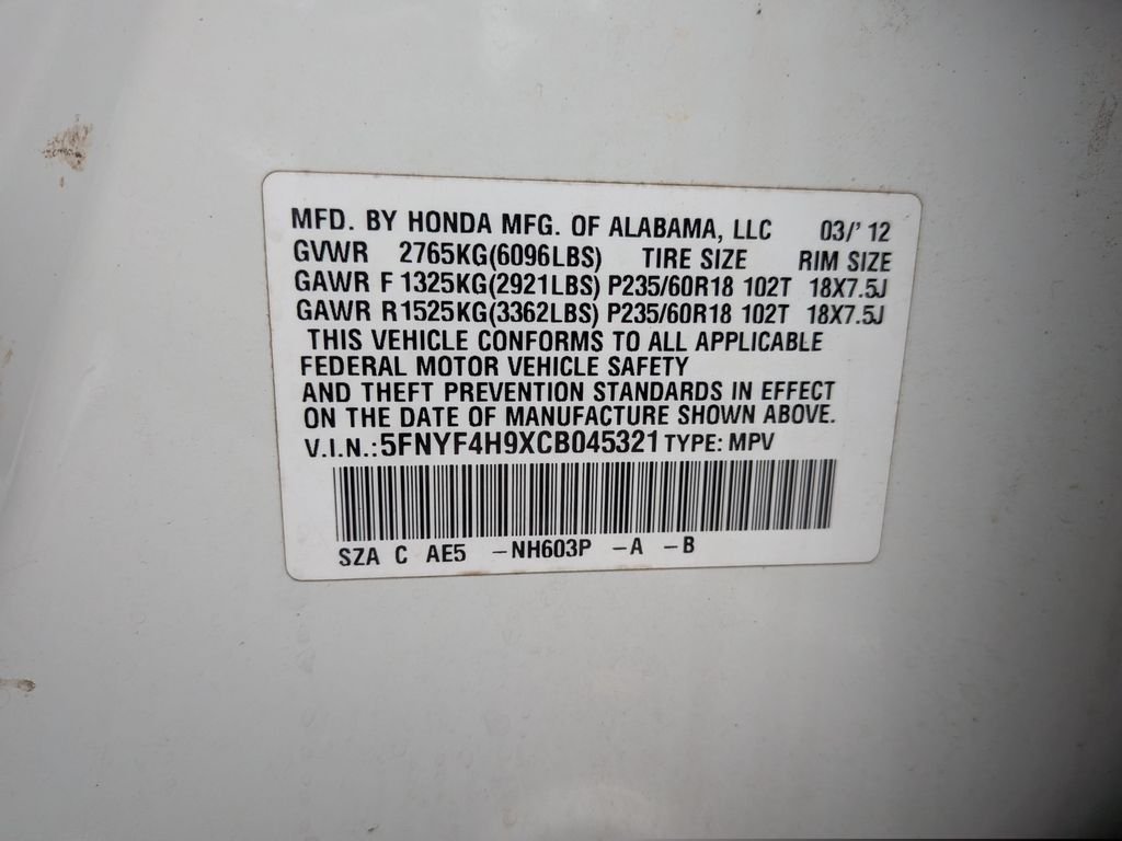 Used 2012 White Honda Touring image 30