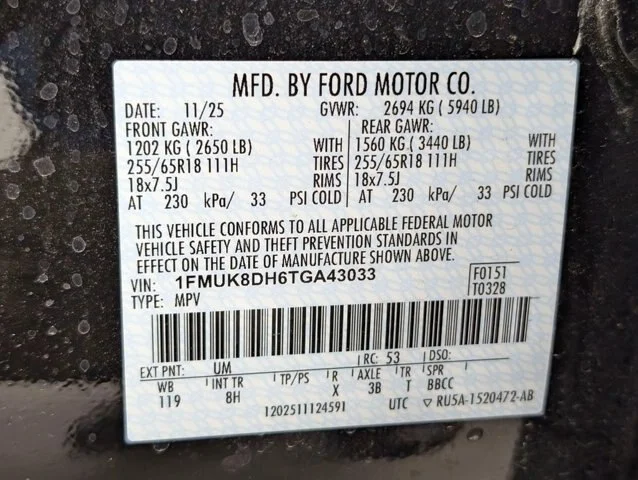 New 2026 Agate Black Metallic Ford Active image 57