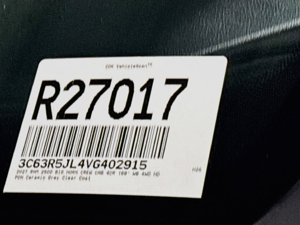 New 2027 Ceramic Gray Clear-Coat Exterior Paint RAM Big Horn image 25