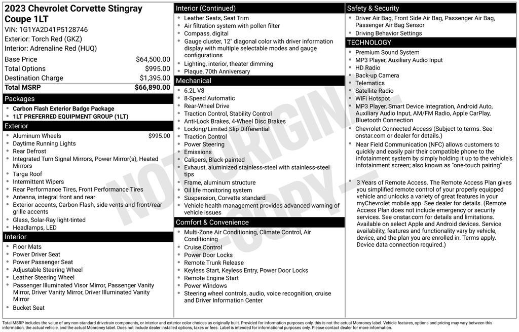 Used 2023 Red Chevrolet Stingray image 25