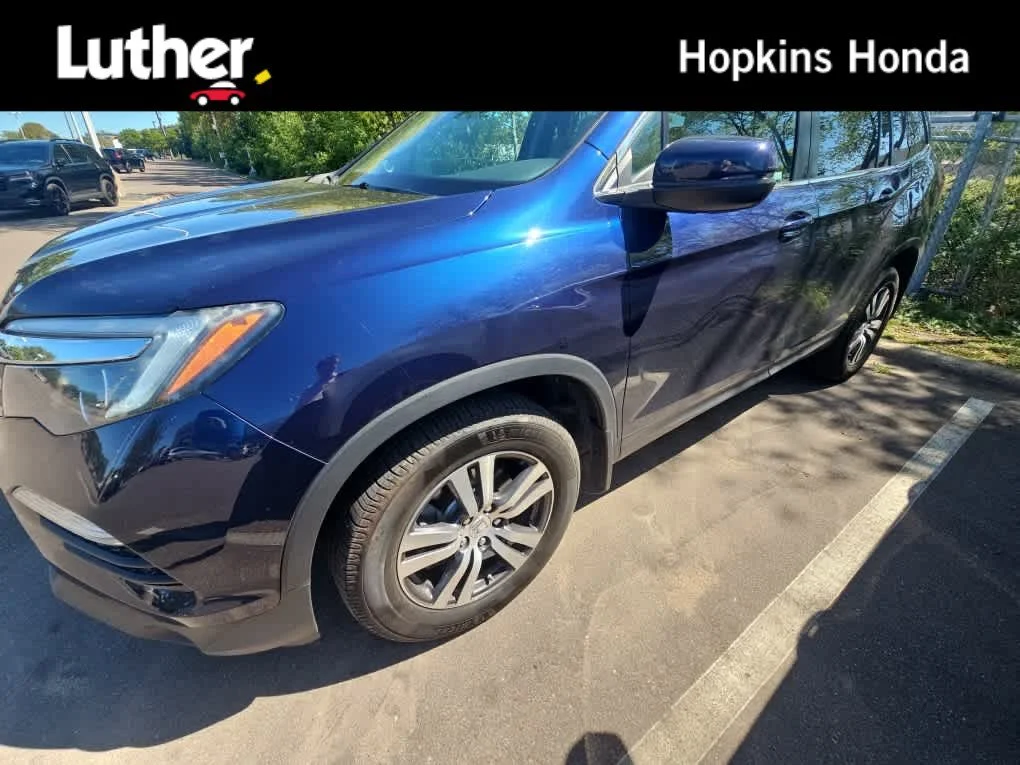 Certified Used 2018 Obsidian Blue Pearl Honda EX-L image 1