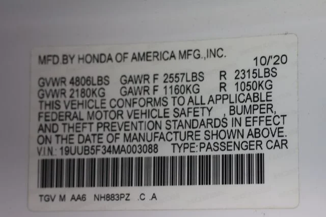 Used 2021 White Acura  image 30
