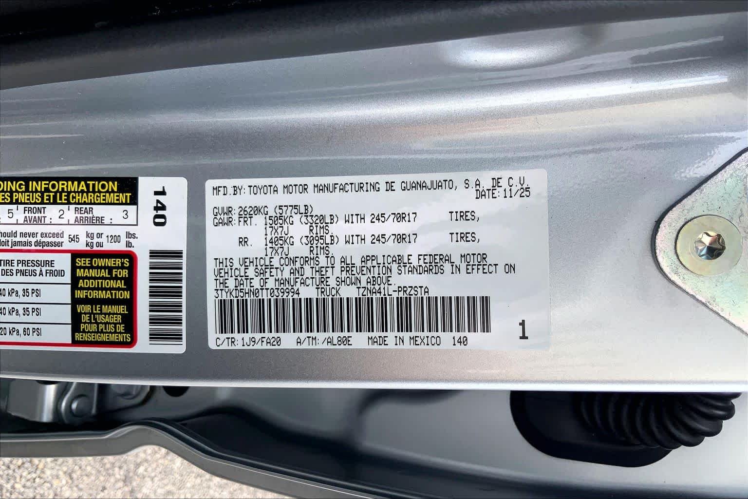 Used 2026 Celestial Silver Metallic Toyota SR image 36