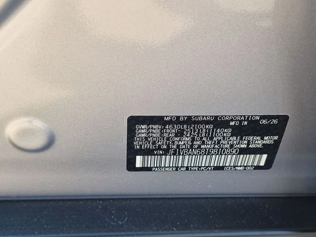 New 2026 ICE SILVER METALLIC Subaru Limited image 36