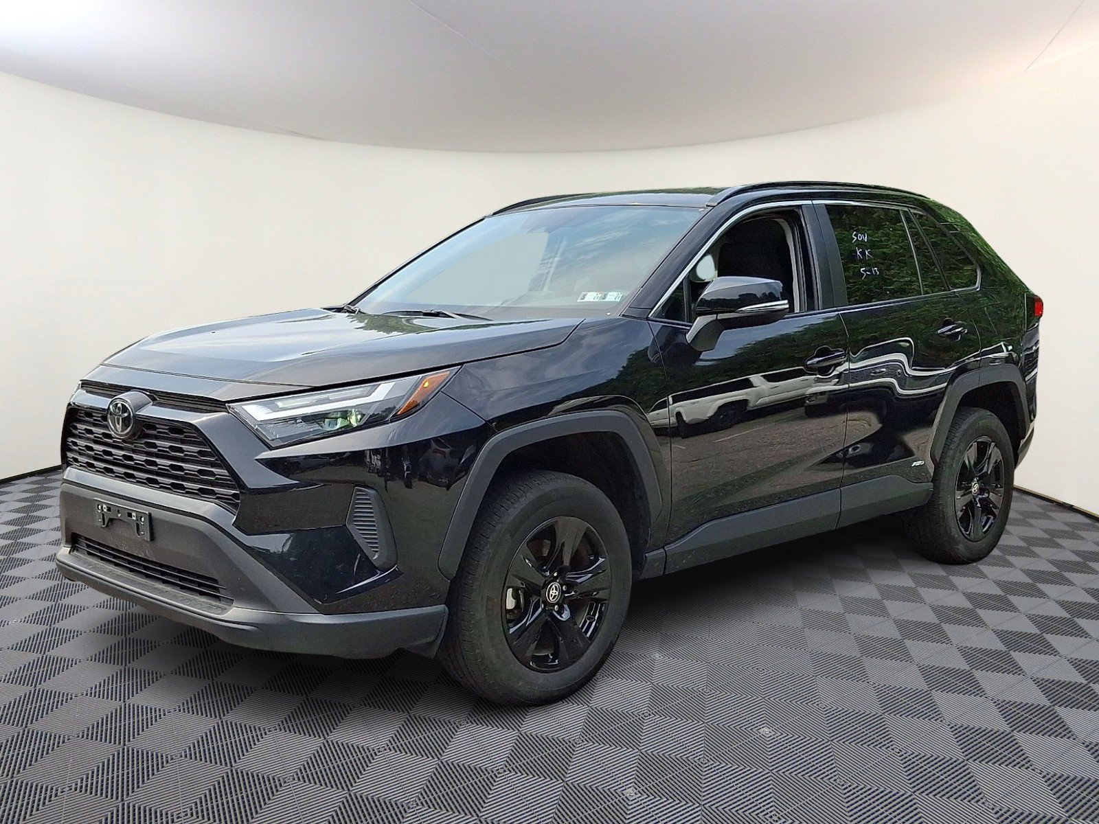 Used 2025 Midnight Black Metallic   218 Toyota Hybrid XLE image 2