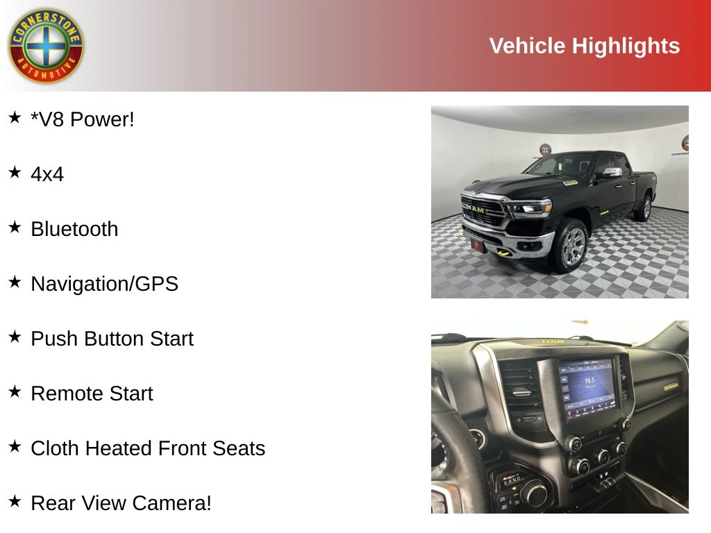 Used 2019 RAM Ram 1500 Pickup Big Horn/Lone Star with VIN 1C6SRFBT3KN920971 for sale in Elk River, Minnesota