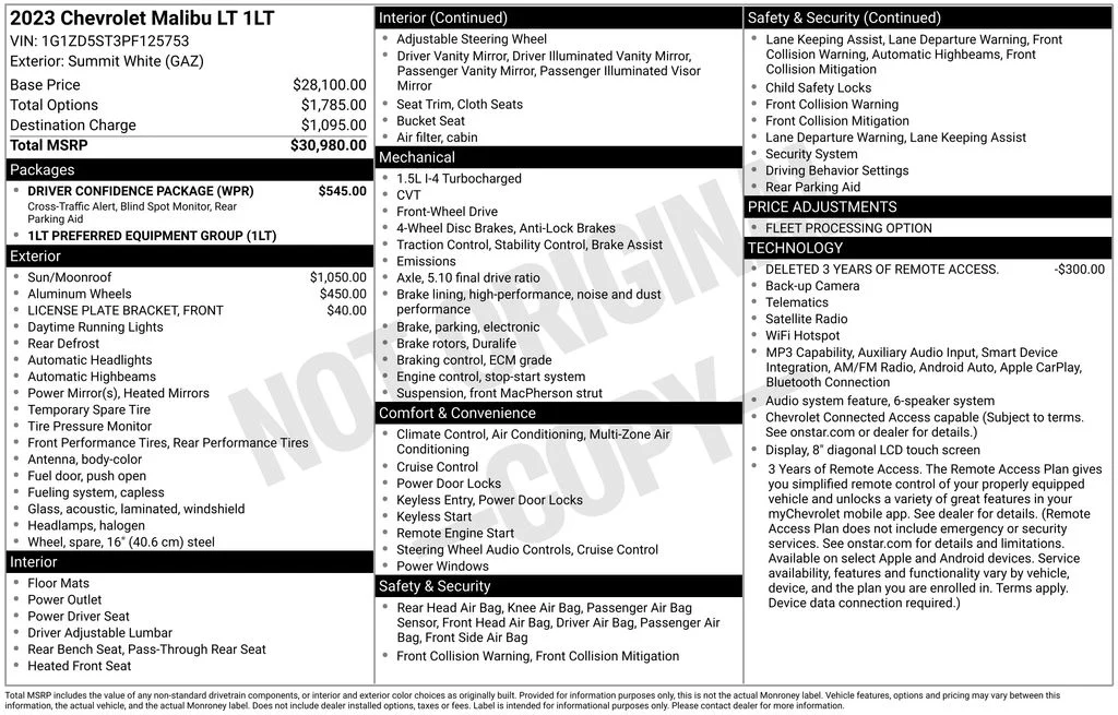 Used 2023 White Chevrolet LT image 26