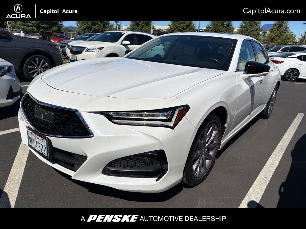 Certified Used 2023 Platinum White Pearl Acura TLX image 1