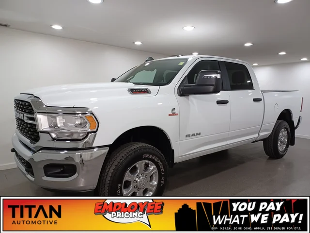 2024 Ram 3500 Bighorn 4x4*6.7L Cummins Diesel | 6 Pass | 6 Foot Box | Htd Power Fold MIrrors | Tow Pkg