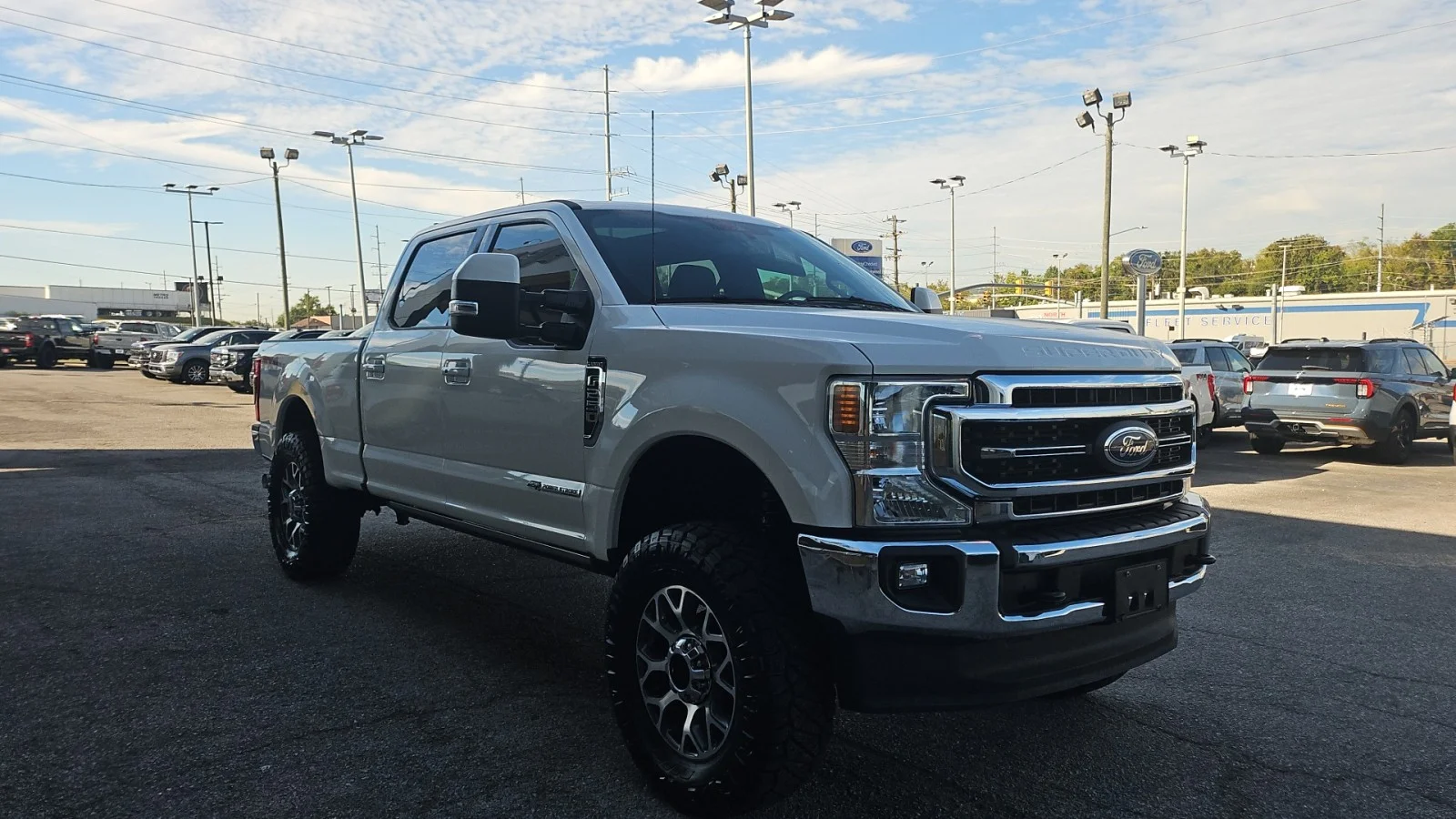 Used 2022 Star White Metallic Tri-Coat Ford Lariat 4WD image 7