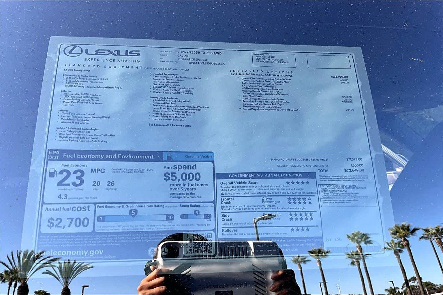 New 2026 Caviar Lexus LUXURY AWD image 22