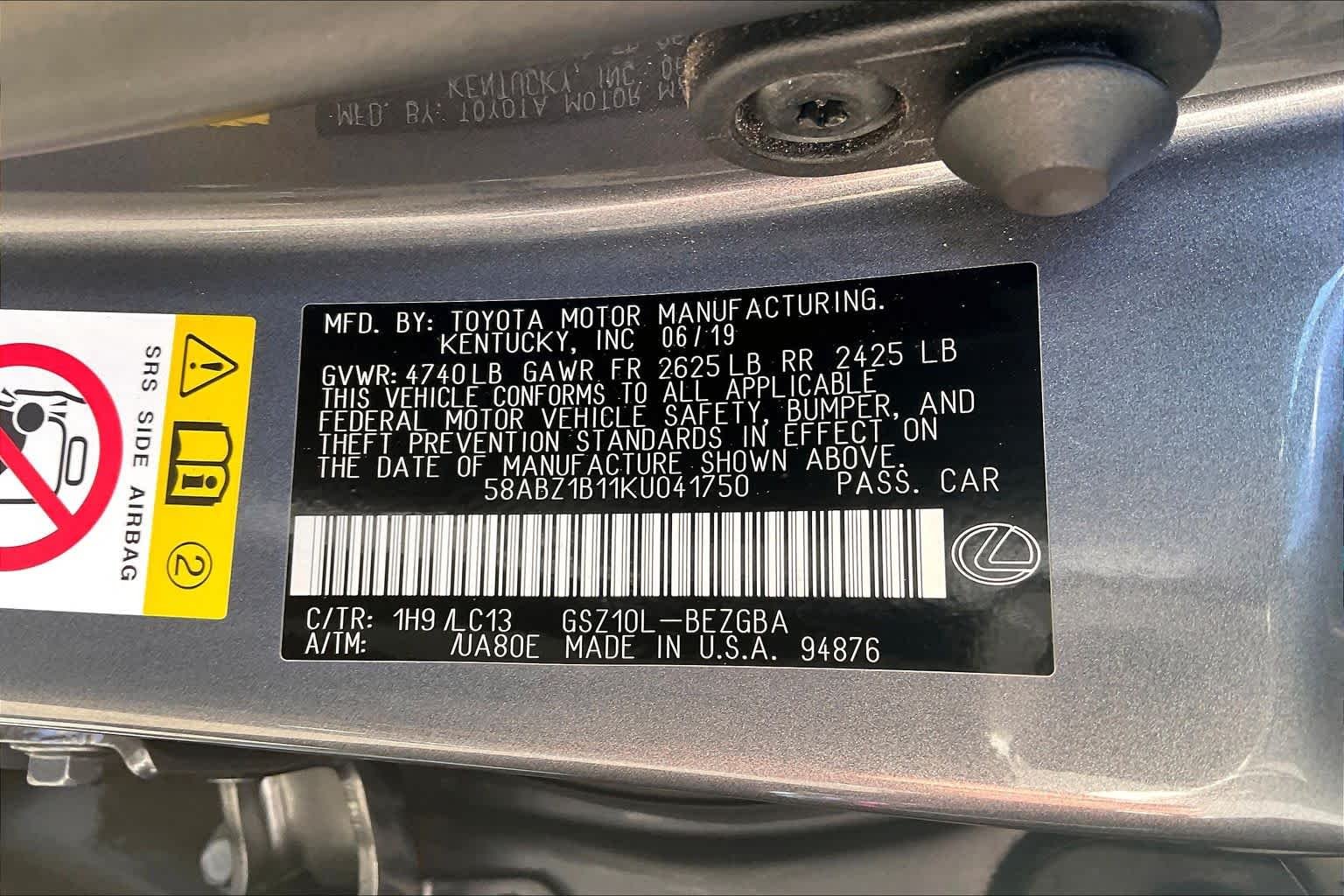 Used 2019 Nebula Gray Pearl Lexus Ultra Luxury image 30