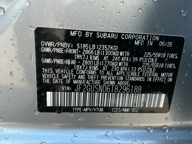 New 2026 ICE SILVER METALLIC Subaru Limited Hybrid image 16