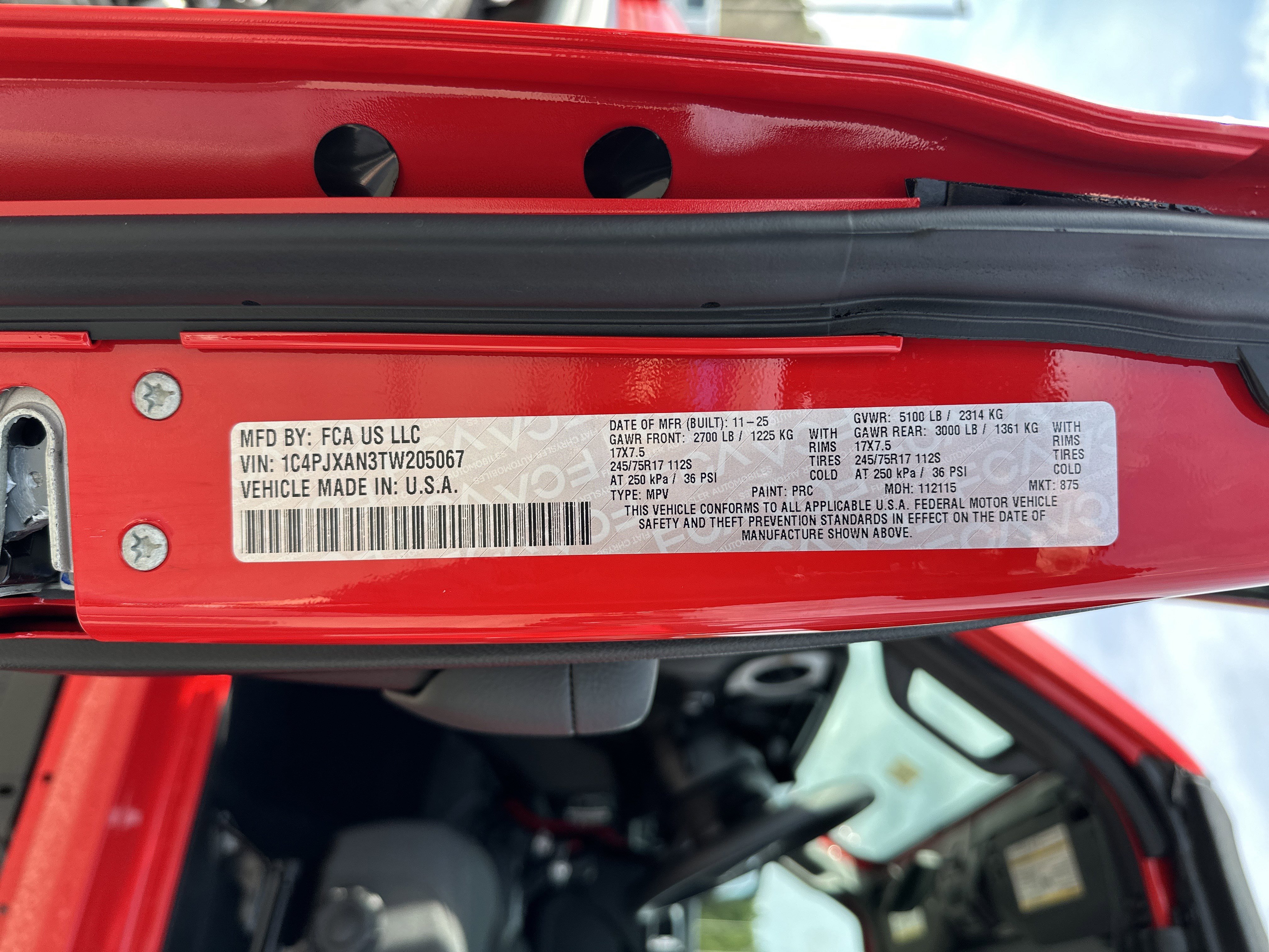 New 2026 Firecracker Red Clear-Coat Exterior Paint Jeep Sport image 29