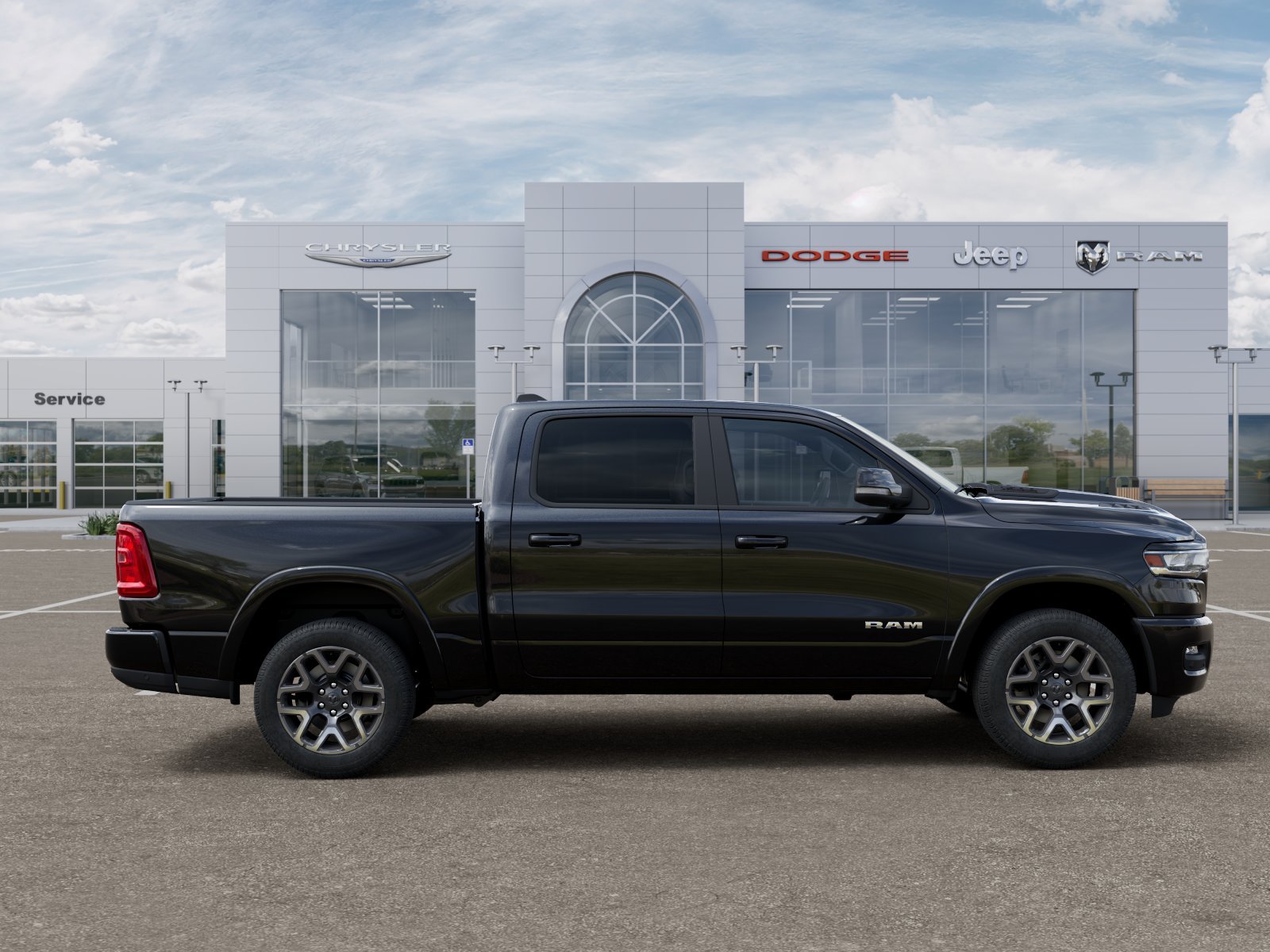 New 2027 Diamond Black Crystal Pearl-Coat Exterior Paint RAM Laramie image 22