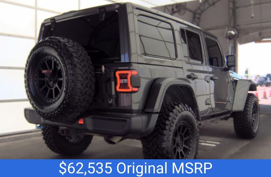 Used 2021 Gray Jeep Unlimited Rubicon 4xe image 3