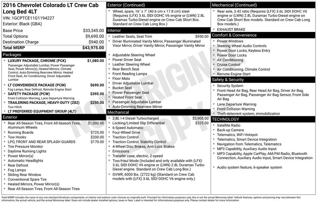 Used 2016 Black Chevrolet LT image 2