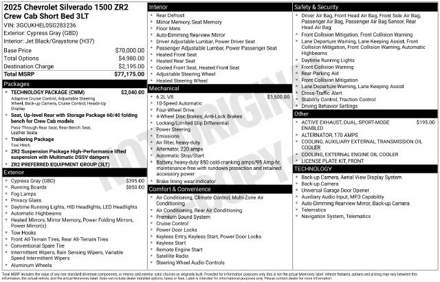 Used 2025 Cypress Gray Chevrolet ZR2 image 5