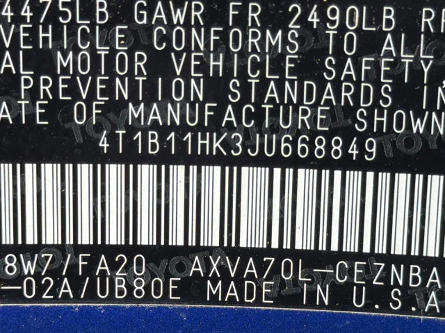 Used 2018 Blue Toyota LE image 31
