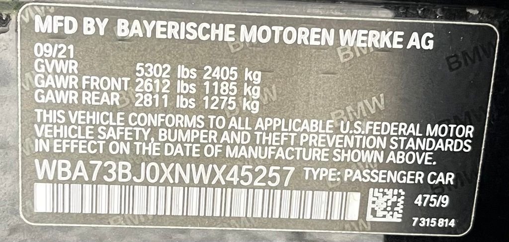 Used 2022 Black Sapphire Metallic BMW 540i xDrive image 40
