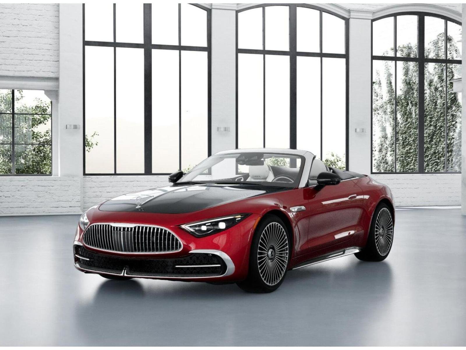 New 2026 MANUFAKTUR garnet red metallic (Red Ambiance) Mercedes-Benz Maybach SL 680 Monogram Series image 82